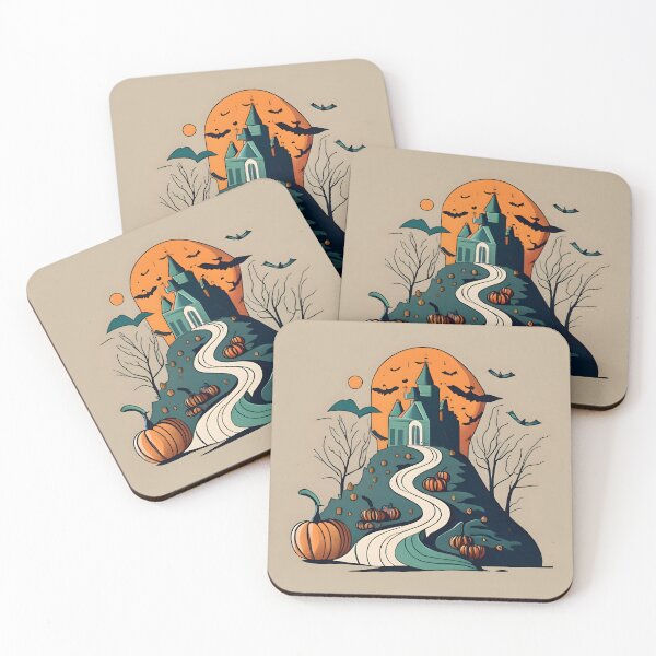 Item preview, halloween mountain castle designed and sold by Patricks-Art.