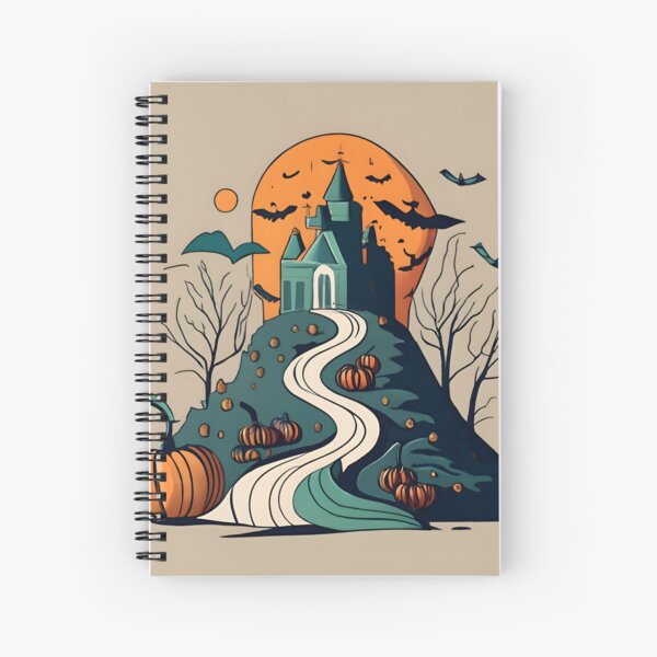 halloween mountain castle Spiral Notebook