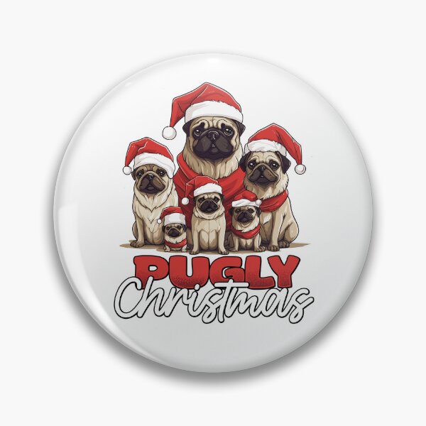 Item preview, Pugly Christmas Funny Pug Dog Lover Family Xmas designed and sold by Delightfully Cynical.