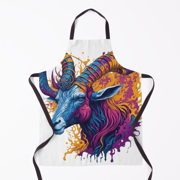 Item preview, "Vibrant Vector Art: A Goat's Head Splashed with Colors" designed and sold by Best-Art-32.