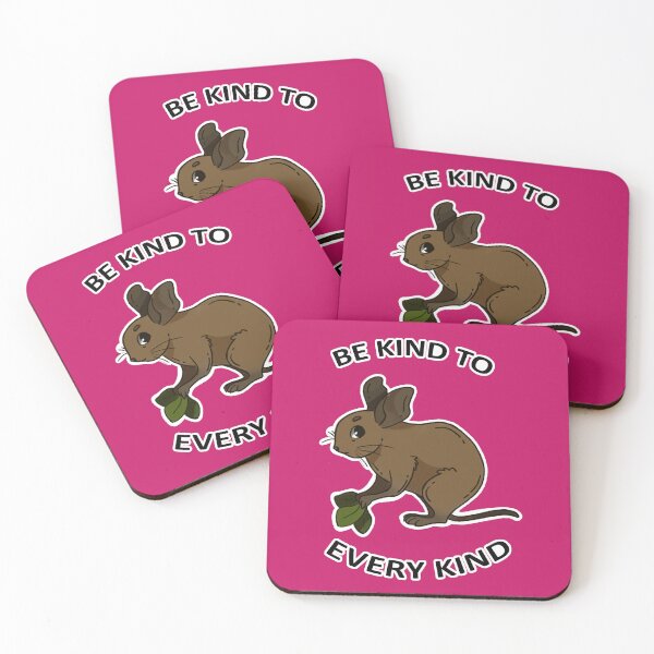 Item preview, Be kind to every kind Degu Animal Text Design Pink Background designed and sold by keepsketching.
