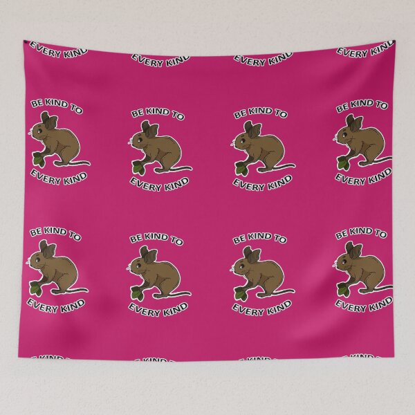 Item preview, Be kind to every kind Degu Animal Text Design Pink Background designed and sold by keepsketching.
