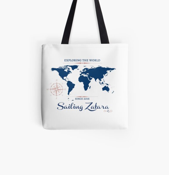 Zatara World Map All Over Print Tote Bag