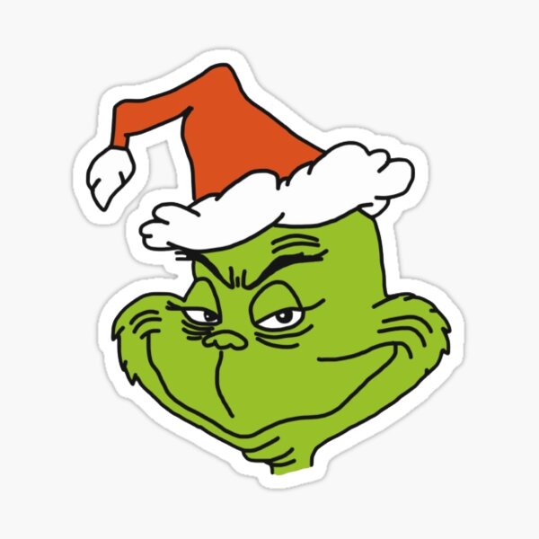 Grinch Xmas Sticker for Sale by PinkRhino24