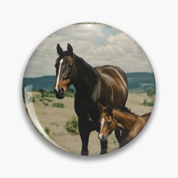 Item preview, Tender Bond: Mare and Foal Art Print designed and sold by Artforhorse.