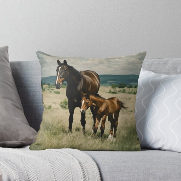 Item preview, Tender Bond: Mare and Foal Art Print designed and sold by Artforhorse.