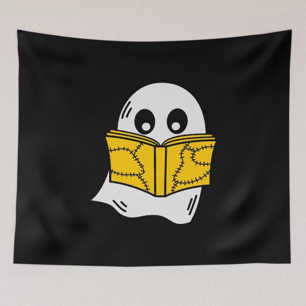 Item preview, Cute halloween ghost reading book designed and sold by Mateusz Majcherek.