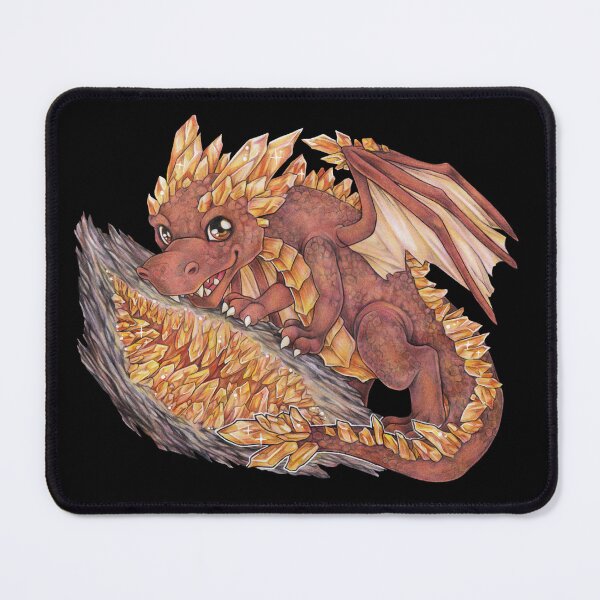 Item preview, Dragon Fantasy Mythology Earth Geode Crystal designed and sold by ZadzeneaArt.