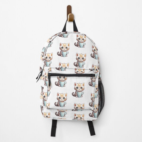 Item preview, Cute Cat Drinking Coffee Sticker designed and sold by RANDOMNESS.