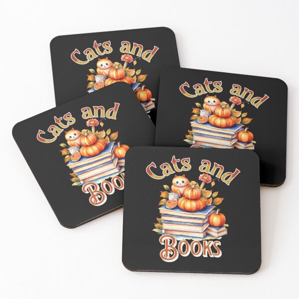 Item preview, Cats and Books Autumn Fall theme designed and sold by LuvleighArt.