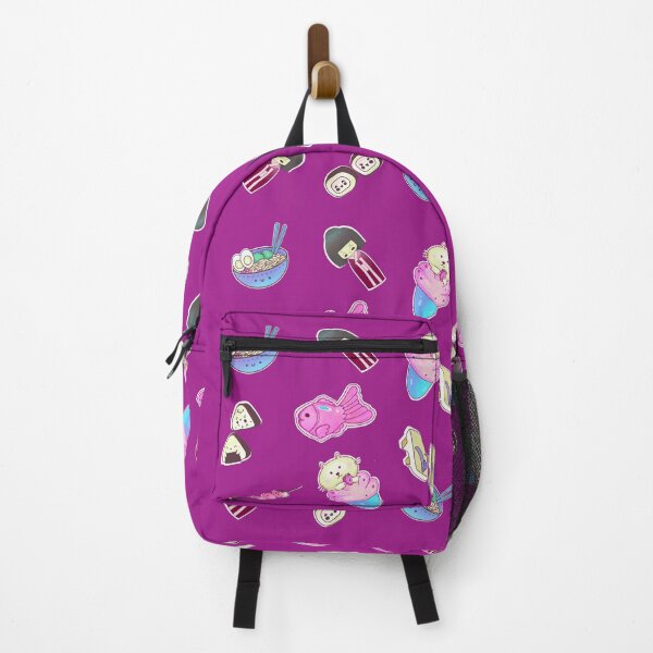 Item preview, Cute Kawaii pattern with noodles in purple bckground designed and sold by Enrika.