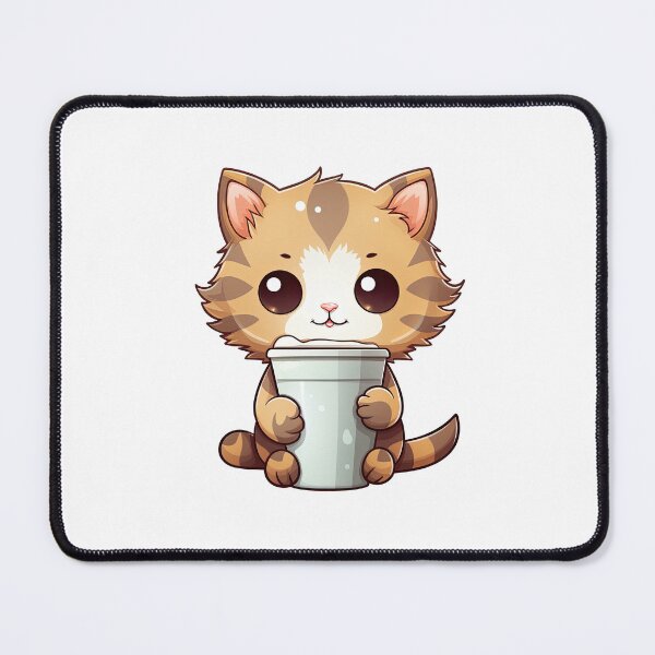 Item preview, Cute Cat Drinking Coffee Sticker designed and sold by RANDOMNESS.