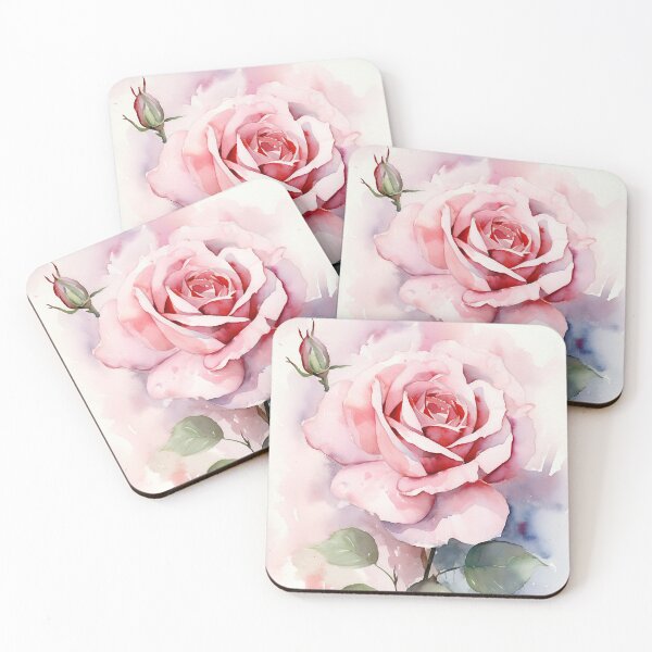 Item preview, Rose flower in Watercolor Painting/Art Print/Poster designed and sold by MahsaWatercolor.