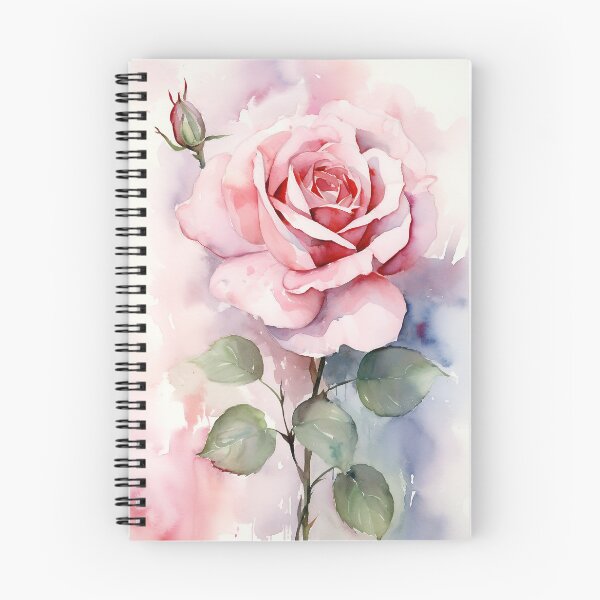 Item preview, Rose flower in Watercolor Painting/Art Print/Poster designed and sold by MahsaWatercolor.