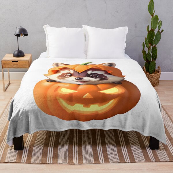 Item preview, Cute Racoon Halloween Pumpkin Lantern designed and sold by IceCreamSmile.