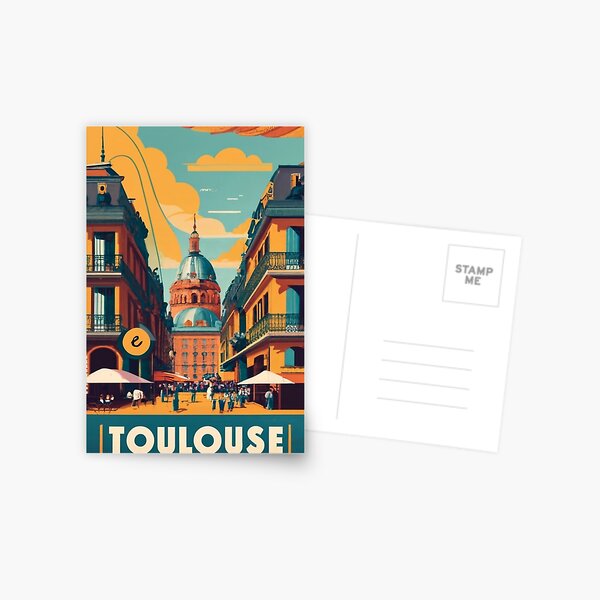 Artikel-Vorschau von Eine Vintage Reisekunst von Toulouse - Frankreich, designt und verkauft von GoodOldVintage.