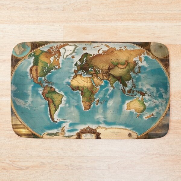 Item preview, World Map designed and sold by AiArtworkz.