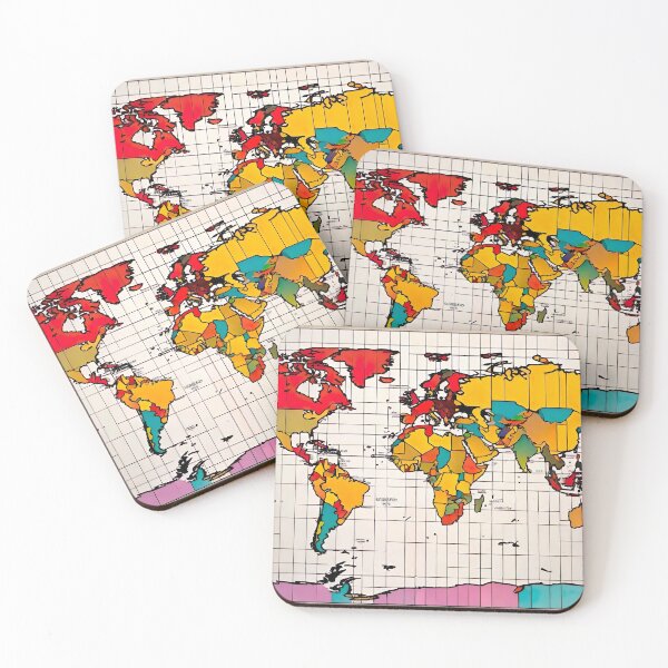 Item preview, Cartoon map of the world designed and sold by AiArtworkz.