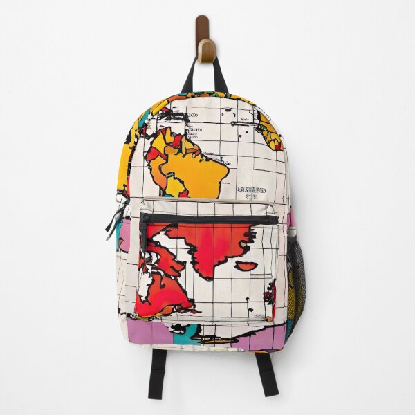 Item preview, Cartoon map of the world designed and sold by AiArtworkz.