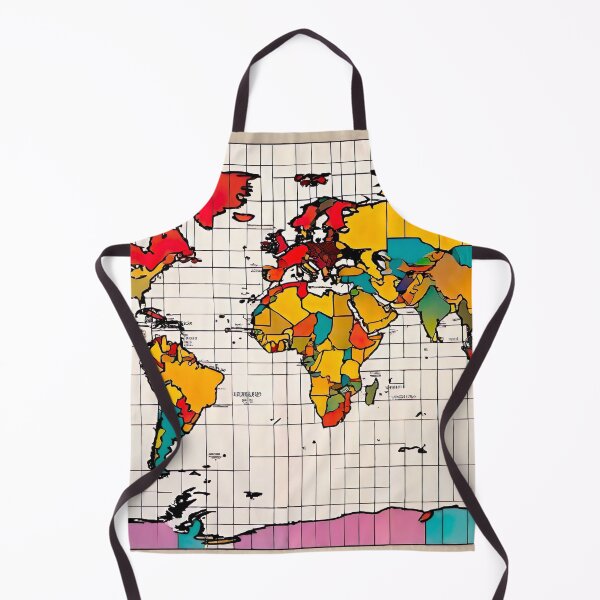Item preview, Cartoon map of the world designed and sold by AiArtworkz.