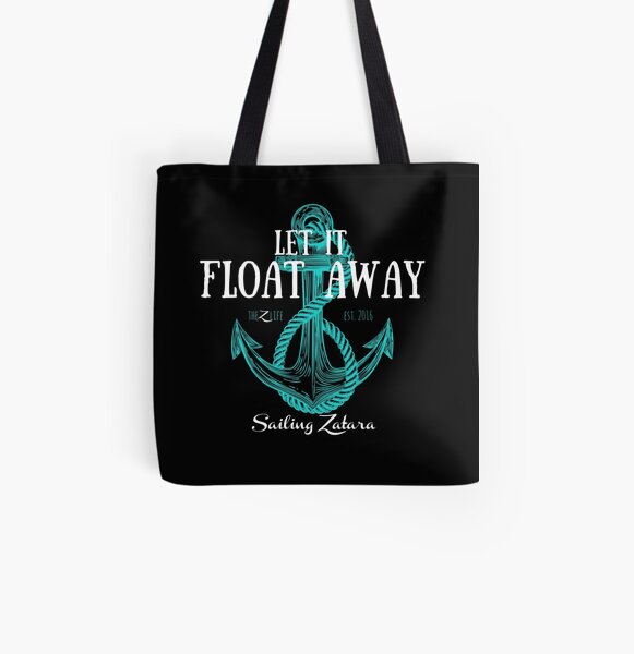 Let it Float Away - Black All Over Print Tote Bag