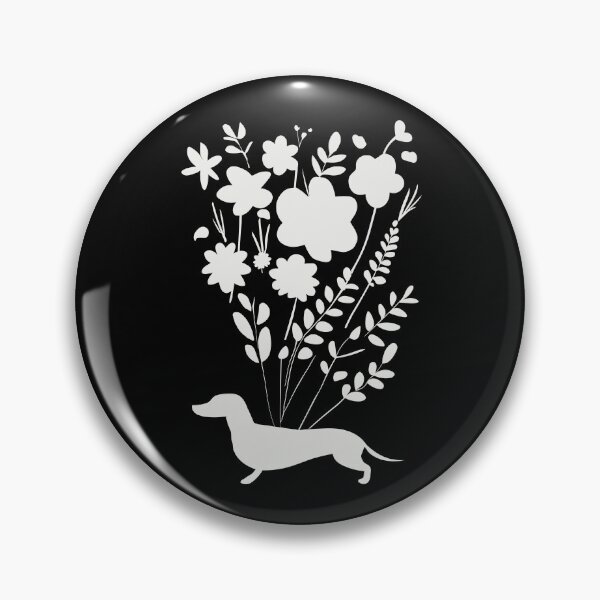Item preview, Cute Dachshund Silhouettes Flowers designed and sold by Hic21.