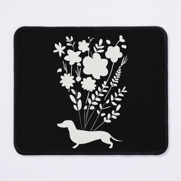 Item preview, Cute Dachshund Silhouettes Flowers designed and sold by Hic21.