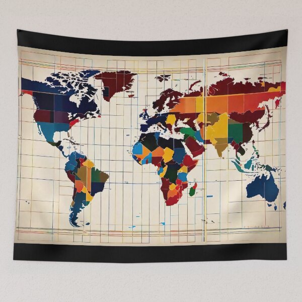Item preview, Cartoon world map designed and sold by AiArtworkz.