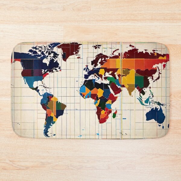Item preview, Cartoon world map designed and sold by AiArtworkz.