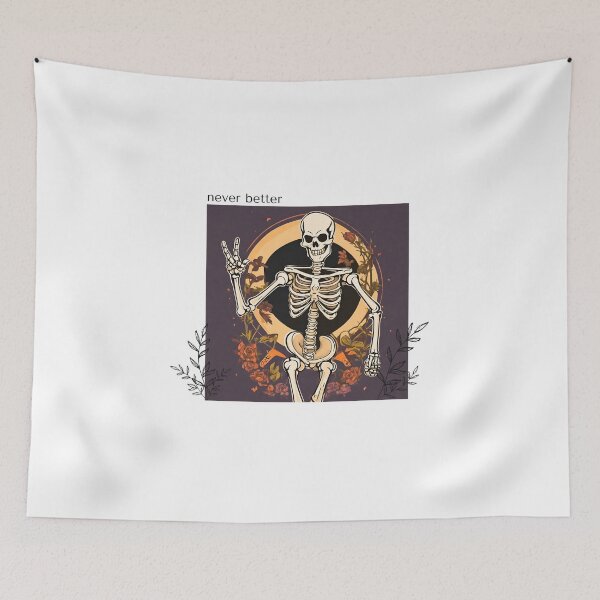 Item preview, Never better skeleton aesthetic for halloween designed and sold by noneko04.