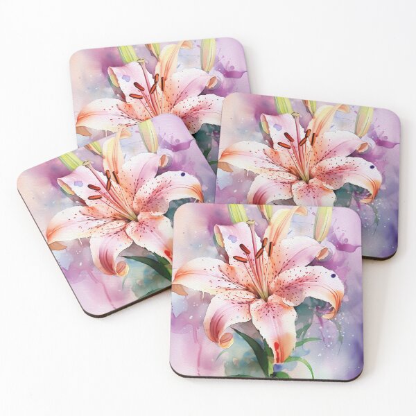 Item preview, Lily flower in Watercolor Painting/Art Print/Poster designed and sold by MahsaWatercolor.