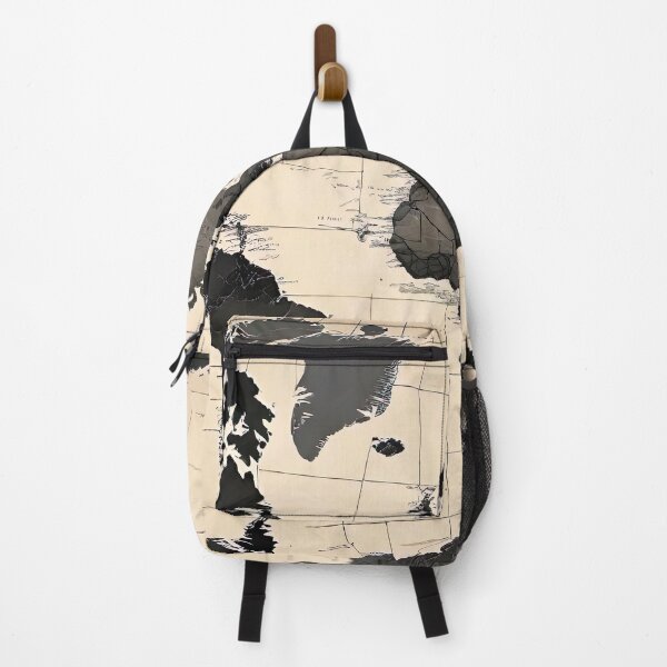 Item preview, Black and white map of the world designed and sold by AiArtworkz.