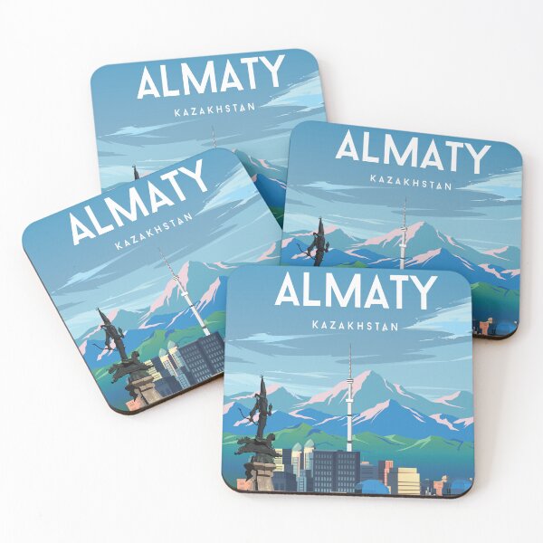 Item preview, Almaty Kazakhstan travel poster designed and sold by Arctic frame studio.