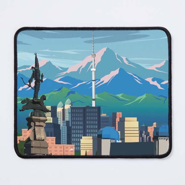 Item preview, Almaty Kazakhstan travel poster designed and sold by Arctic frame studio.