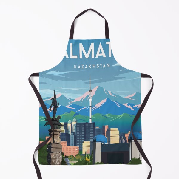 Item preview, Almaty Kazakhstan travel poster designed and sold by Arctic frame studio.