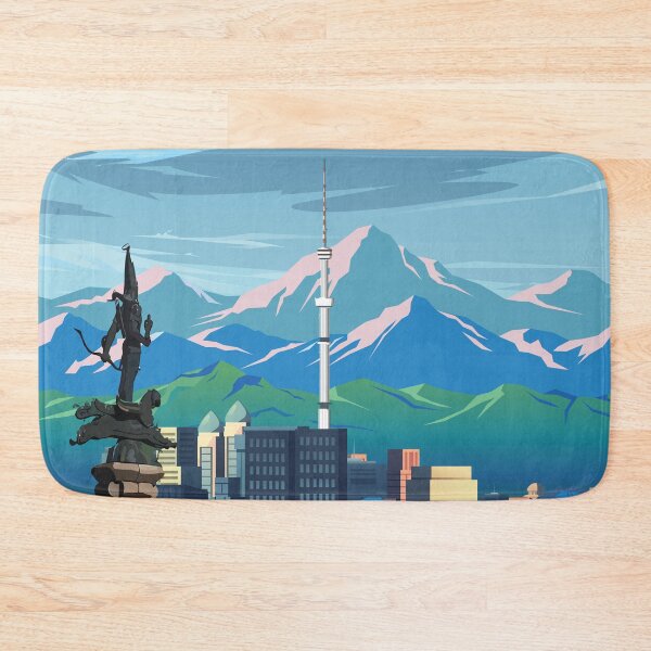Item preview, Almaty Kazakhstan travel poster designed and sold by Arctic frame studio.