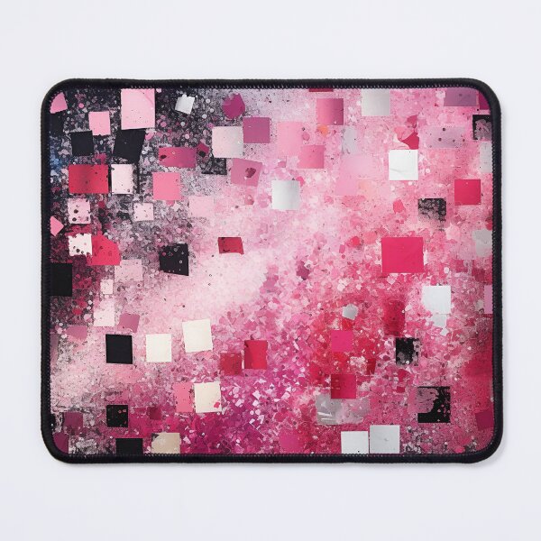 Item preview, Pink and Black Squares Painting, AI Generated designed and sold by drawerwalker.
