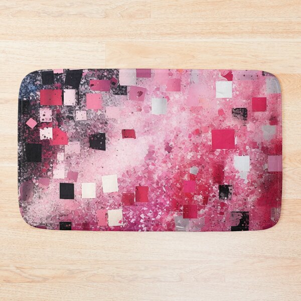 Item preview, Pink and Black Squares Painting, AI Generated designed and sold by drawerwalker.