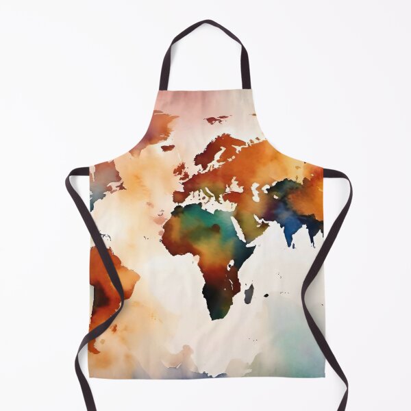 Item preview, Watercolour world map designed and sold by AiArtworkz.