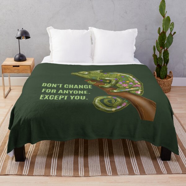 Item preview, Don't change for anyone except you. cute floral chameleon designed and sold by La Loca.