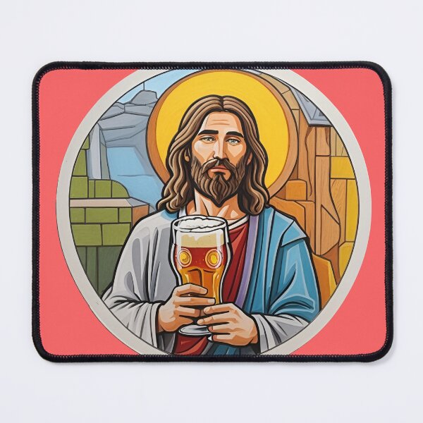 Item preview, Jesus drinking beer designed and sold by ADShops1.