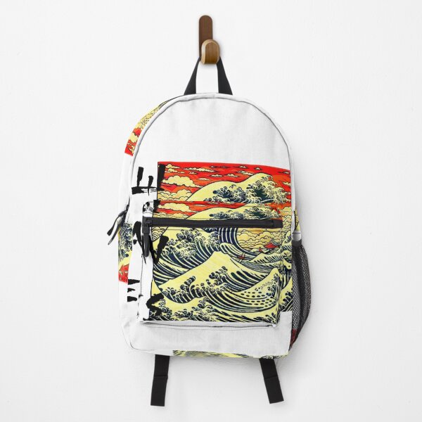 Item preview, Waves japanese wild red storm designed and sold by Designovas.