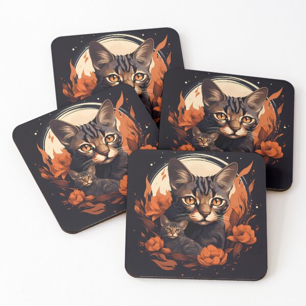 Item preview, Cute lovely cat mom and child designed and sold by embraceyoursoul.
