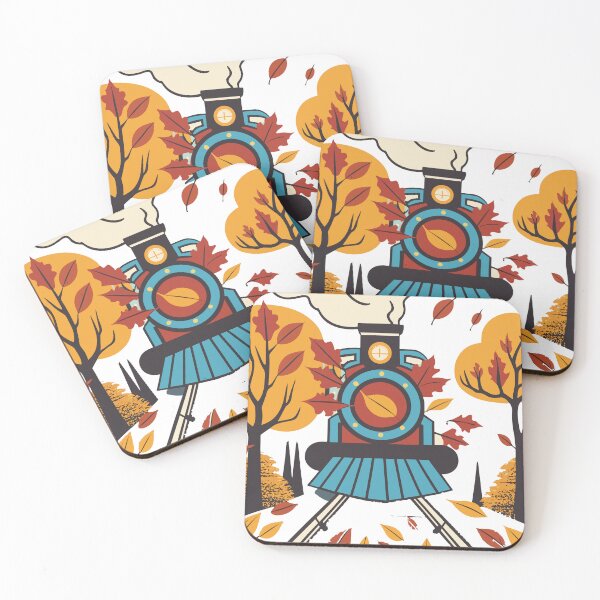 Item preview, Autumn Express: Leaves on the Rails designed and sold by ArtQueen777.