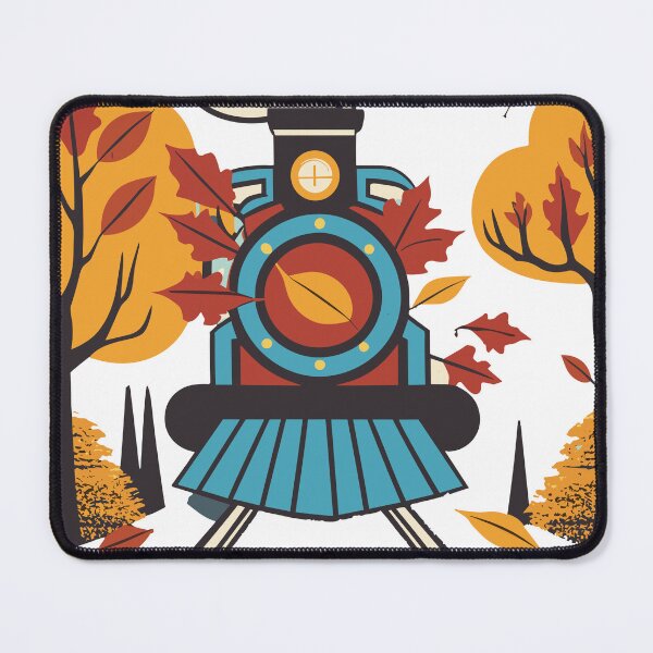 Item preview, Autumn Express: Leaves on the Rails designed and sold by ArtQueen777.
