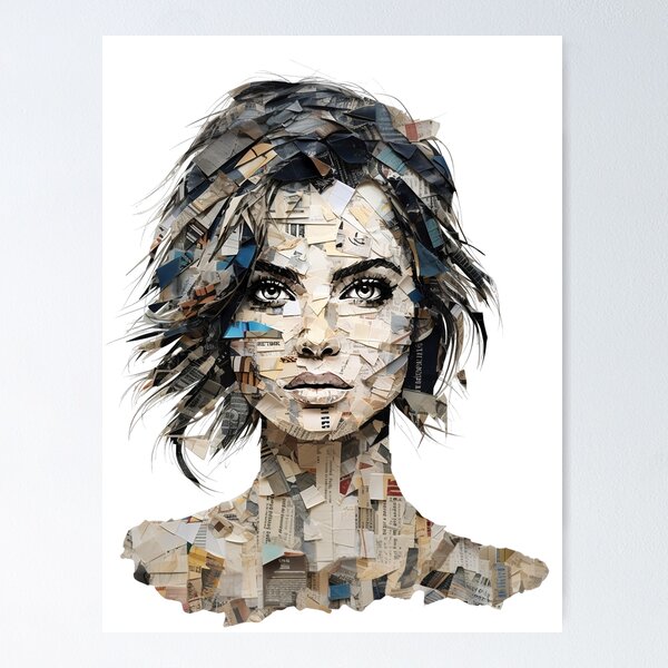 Item preview, Newsprint Femme collage designed and sold by Quarkari.