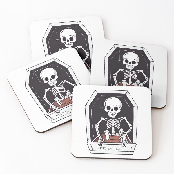 Item preview, Rest in peace skeleton aesthetic for halloween designed and sold by noneko04.