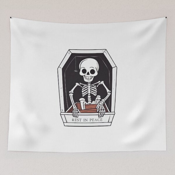 Item preview, Rest in peace skeleton aesthetic for halloween designed and sold by noneko04.
