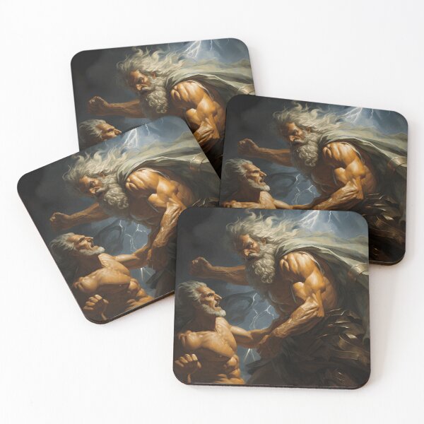 Item preview, The Divine Confrontation : Zeus vs. Cronus designed and sold by TalosGallery.
