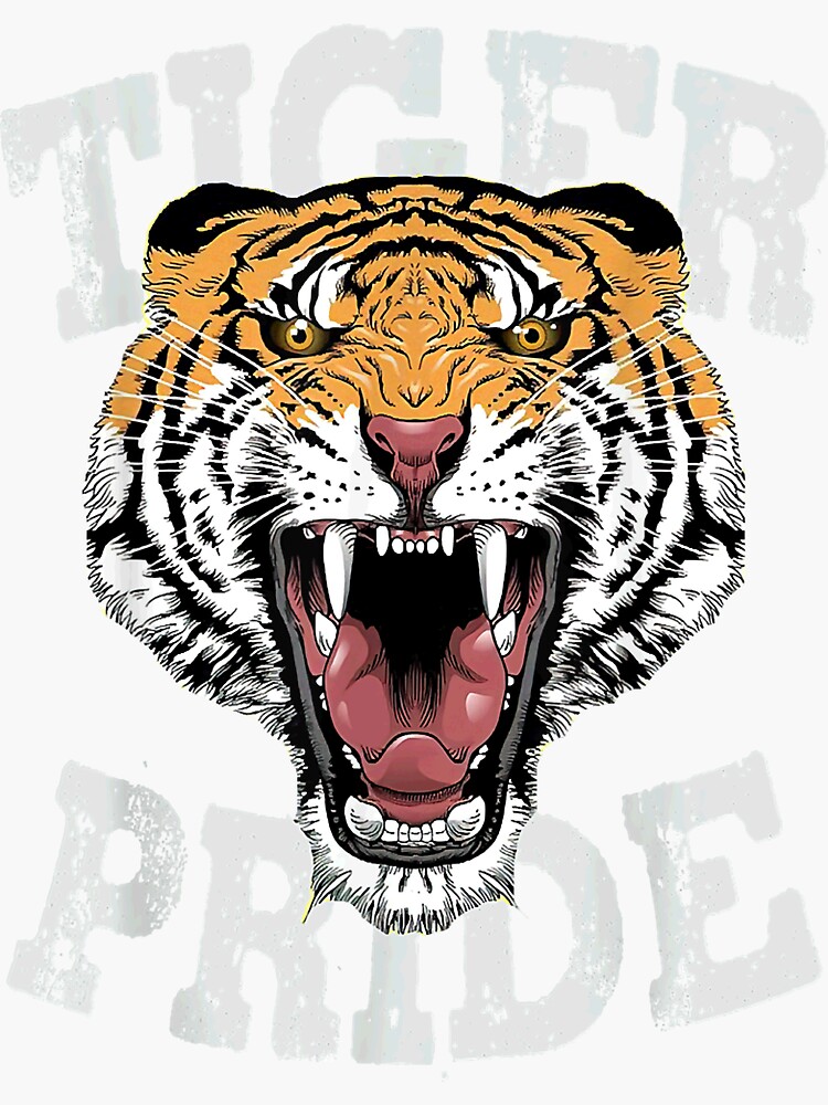 Tiger Pride Tiger Mascot Vintage Shirt, School Sports Team Football T-Shirt,  Retro School Spirit Shirts, Tigers Football, Go Tigers Sticker for Sale by  SimonaBaren